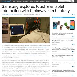 Samsung explores touchless tablet interaction with brainwave technology