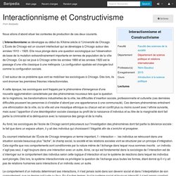 Interactionnisme et Constructivisme - Baripedia