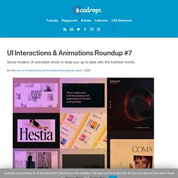UI Interactions & Animations Roundup #7