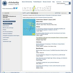 InterActions: UCLA Journal of Education and Information Studies