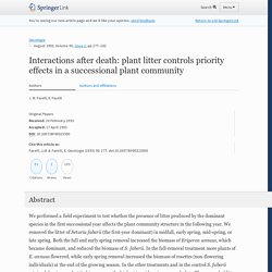 Interactions after death: plant litter controls priority effects in a successional plant community