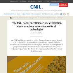 Civic tech, données et Demos : une exploration des interactions entre démocratie et technologies