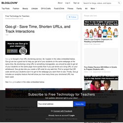 Goo.gl - Save Time, Shorten URLs, and Track Interactions
