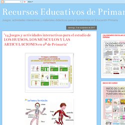 "14 Juegos y actividades interactivas para el estudio de LOS HUESOS, LOS MÚSCULOS Y LAS ARTICULACIONES en 2º de Primaria"