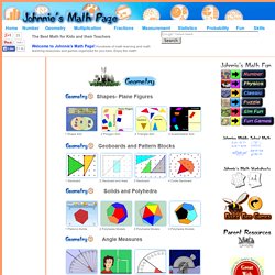 Johnnie's Math Page - Fun Math for Kids and their Teachers