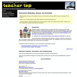 Teacher Tap: Interactive Websites, Games, and Activities