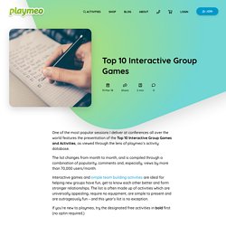 Top Ten Interactive Games and Activities - Ideal for all Groups