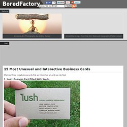 15 Most Unusual and Interactive Business Cards