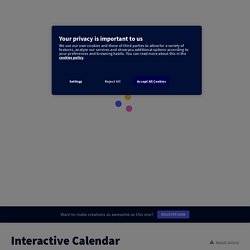 Interactive Calendar by laurence.haquet on Genially