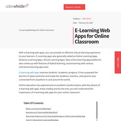 15 Top Interactive E-Learning Web Apps for Online Classroom - ColorWhistle