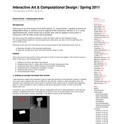 Interactive Art & Computational Design / Spring 2011 » Search Results » kinect