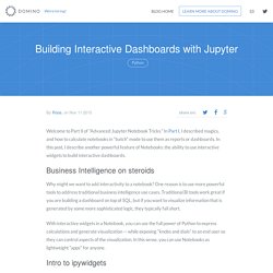 Building Interactive Dashboards with Jupyter