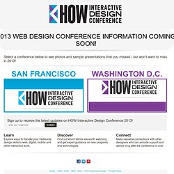 2012 HOW Interactive & Web Design Conferences