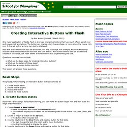 Creating Interactive Buttons with Flash - Succeed in Flash Development