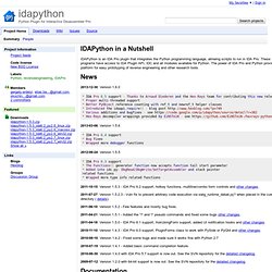 idapython - Python Plugin for Interactive Disassembler Pro