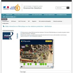 Vidéo interactive en Mercatique sur les relations producteur / distributeur