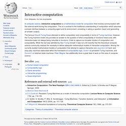 Interactive computation
