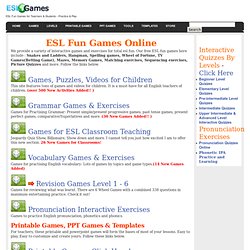 Free ESL Fun Games & Interactive Exercises Online