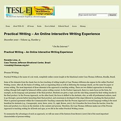 Practical Writing – An Online Interactive Writing Experience