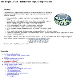 The Regex Coach - interactive regular expressions