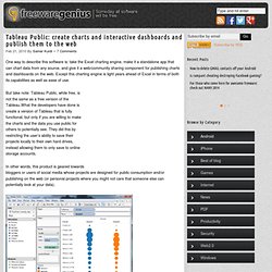 Tableau Public: create charts and interactive dashboards and publish them to the web