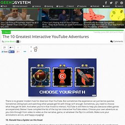 Top 10 Interactive YouTube Adventures