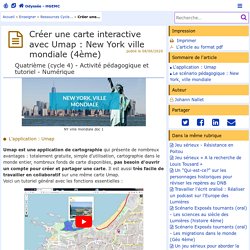 Créer une carte interactive avec Umap : New York ville mondiale (4ème) - Odyssée : Histoire Géographie EMC