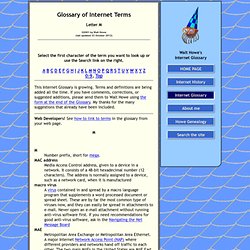 Interactive Glossary of Internet Terms: Letter M