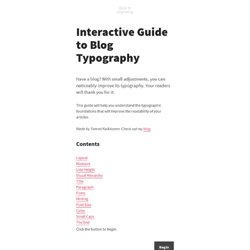 Interactive Guide to Blog Typography