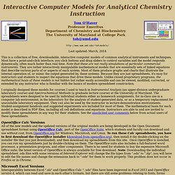 Interactive models for Analytical Chemistry Instruction