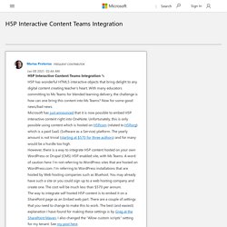H5P Interactive Content Teams Integration
