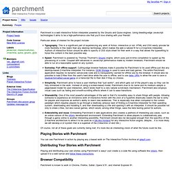 parchment - Web Interactive Fiction interpreter