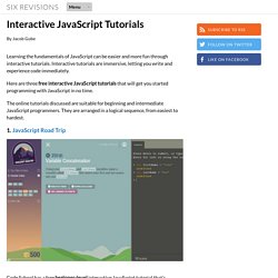 Interactive JavaScript Tutorials