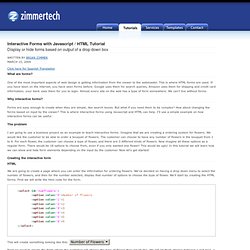 Interactive Forms with Javascript, HTML Tutorial