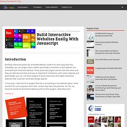 Build Interactive Websites Easily With Javascript