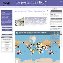 Une carte interactive d'histoire des mathématiques - Le portail des IREM