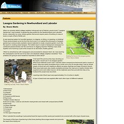 NL Interactive - Features : Lasagna Gardening in Newfoundland and Labrador