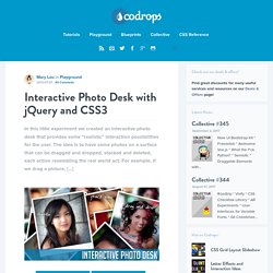 Interactive Photo Desk with jQuery and CSS3