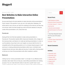 Best Websites to Make Interactive Online Presentations - Bloggerli