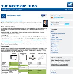 » Interactive Products - The Videopro Blog