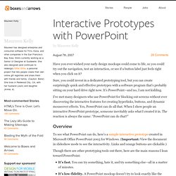 Interactive Prototypes with PowerPoint