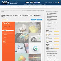 WowWay - Interactive & Responsive Portfolio Wordpress Theme