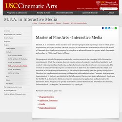 USC Fine Arts, Interactive Media