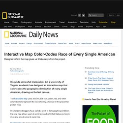 Interactive Map Color-Codes Race of Every Single American