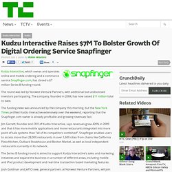 Kudzu Interactive Raises $7M To Bolster Growth Of Digital Ordering Service Snapfinger