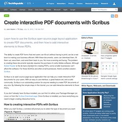 Create interactive PDF documents with Scribus