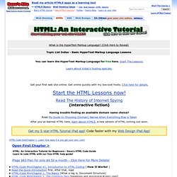HTML: An Interactive Tutorial - HTML Code Guide - Index