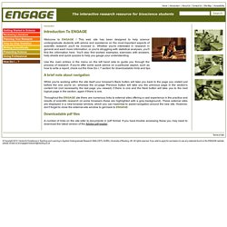 Engage - The interactive research resource for bioscience undergraduates