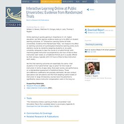 Interactive Learning Online at Public Universities: Evidence from Randomized Trials