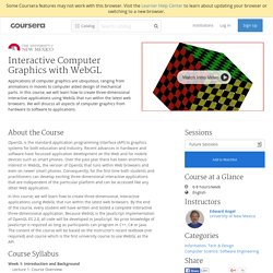 Interactive Computer Graphics with WebGL - University of New Mexico